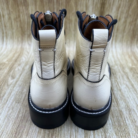 Rag & Bone Cannon Crinkled Ankle Boots Women's Size 7 Leather Zip Front Boots - Picture 4 of 10